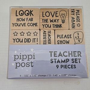 Pippi Post - Teacher Stamps - 9 Piece Set